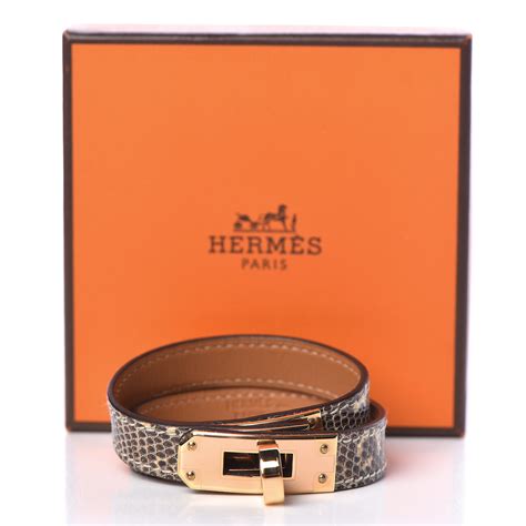 hermes kelly dog lizard|Kelly Double Tour bracelet .